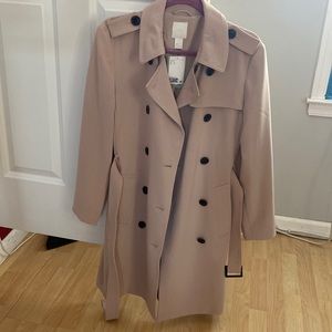 Blush pink trench coat